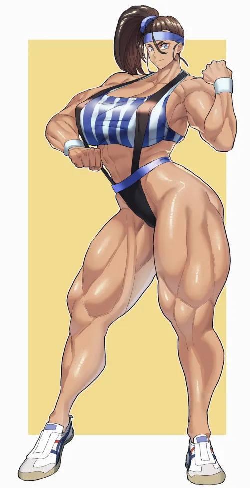 Thumbnail Black Widow Kugara Muscle Bomber: A Fitdrawngirls Adventure