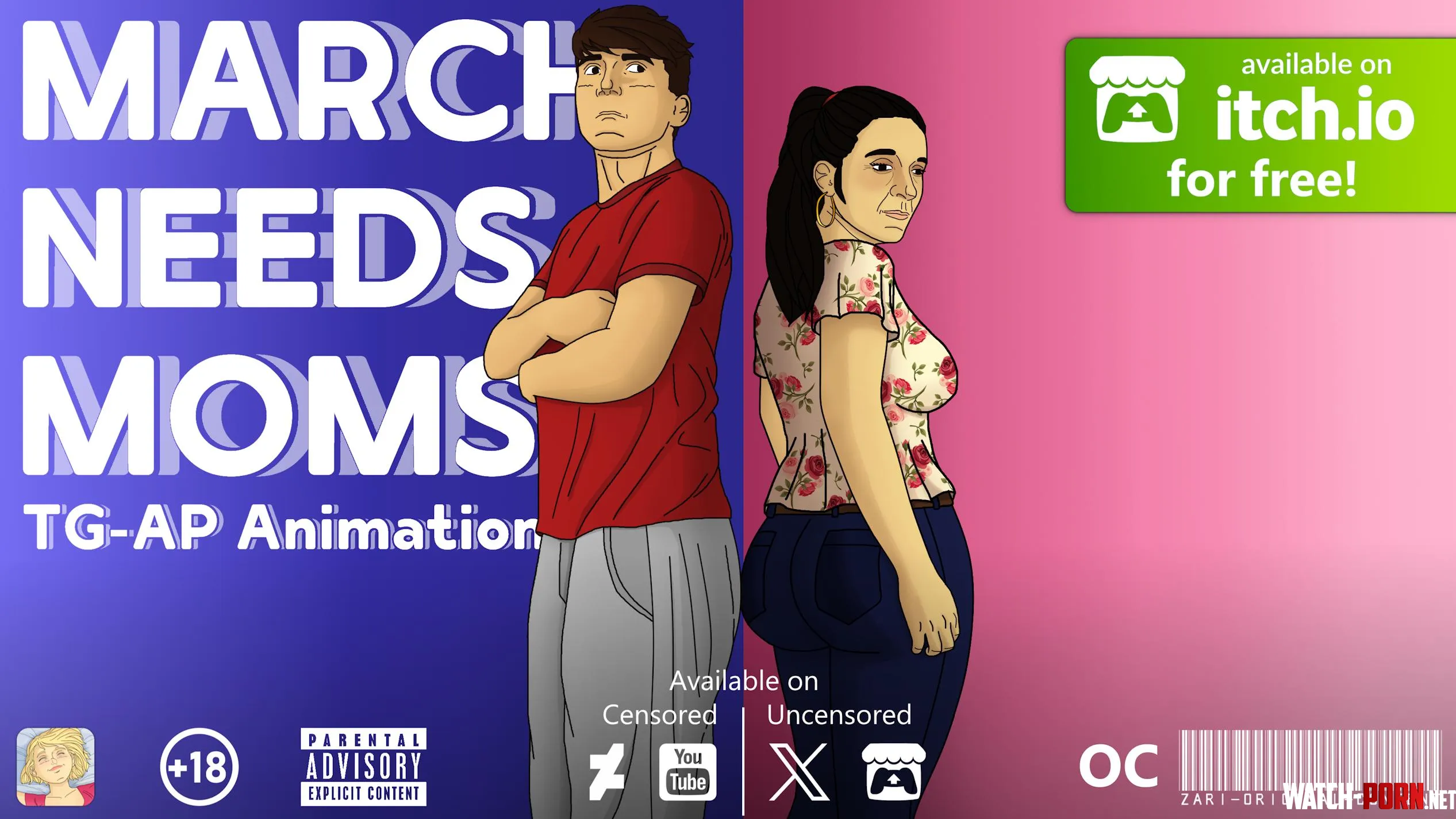 March Needs Moms TG AP animation for free  Zariart by Lazzarito