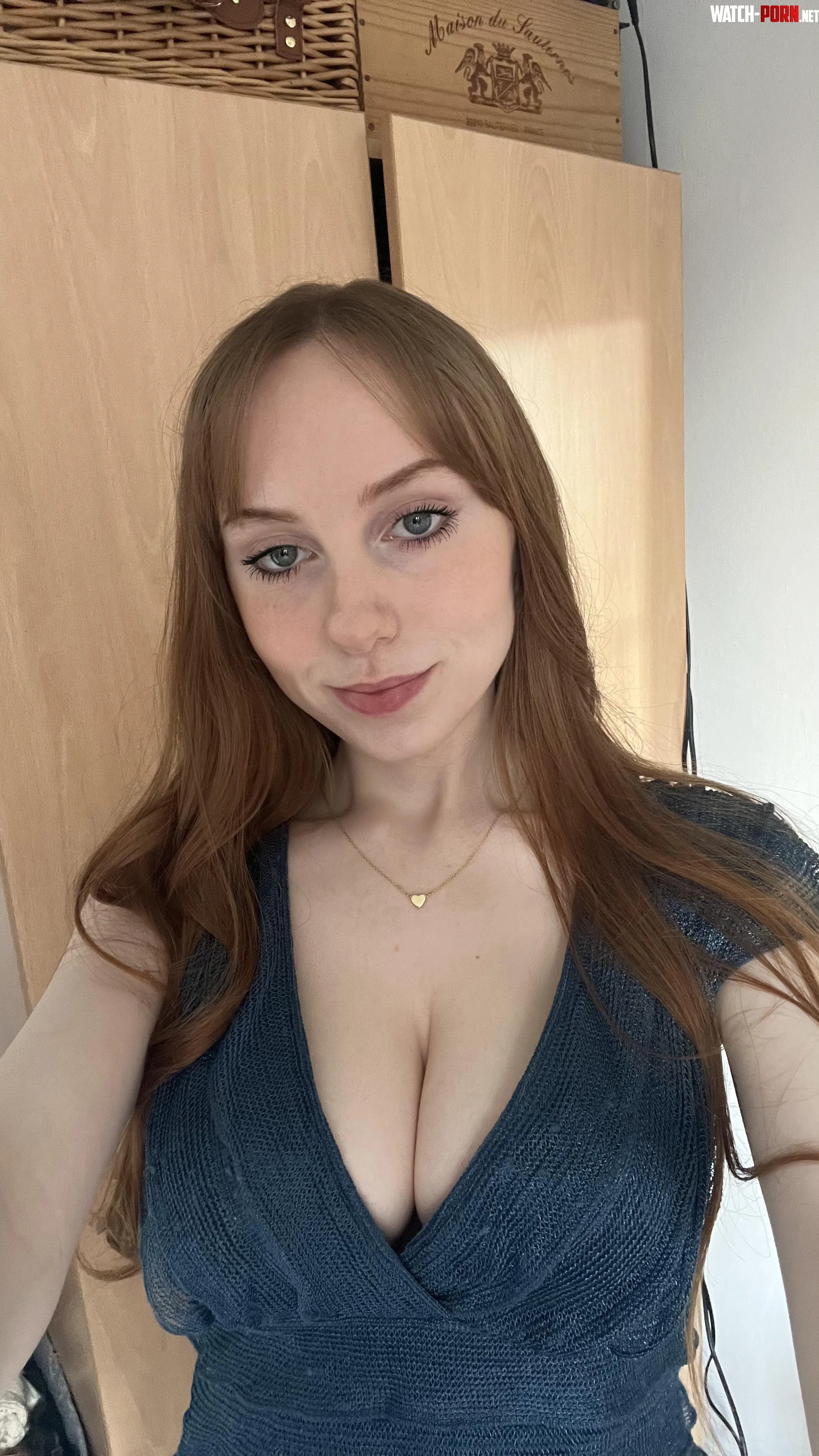 Further evidence that blue suits my cleavage most  by OriginalWorry8031