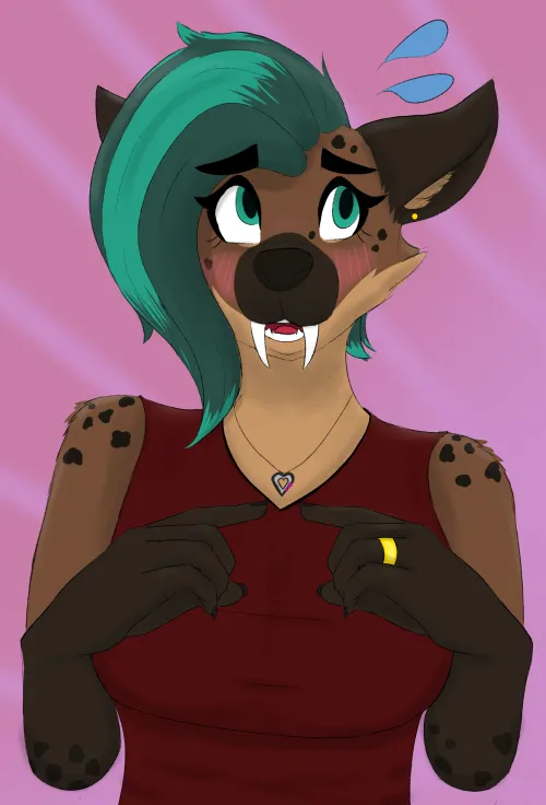 Thumbnail Her Flustered Art: A Furry Masterpiece by raindyrps