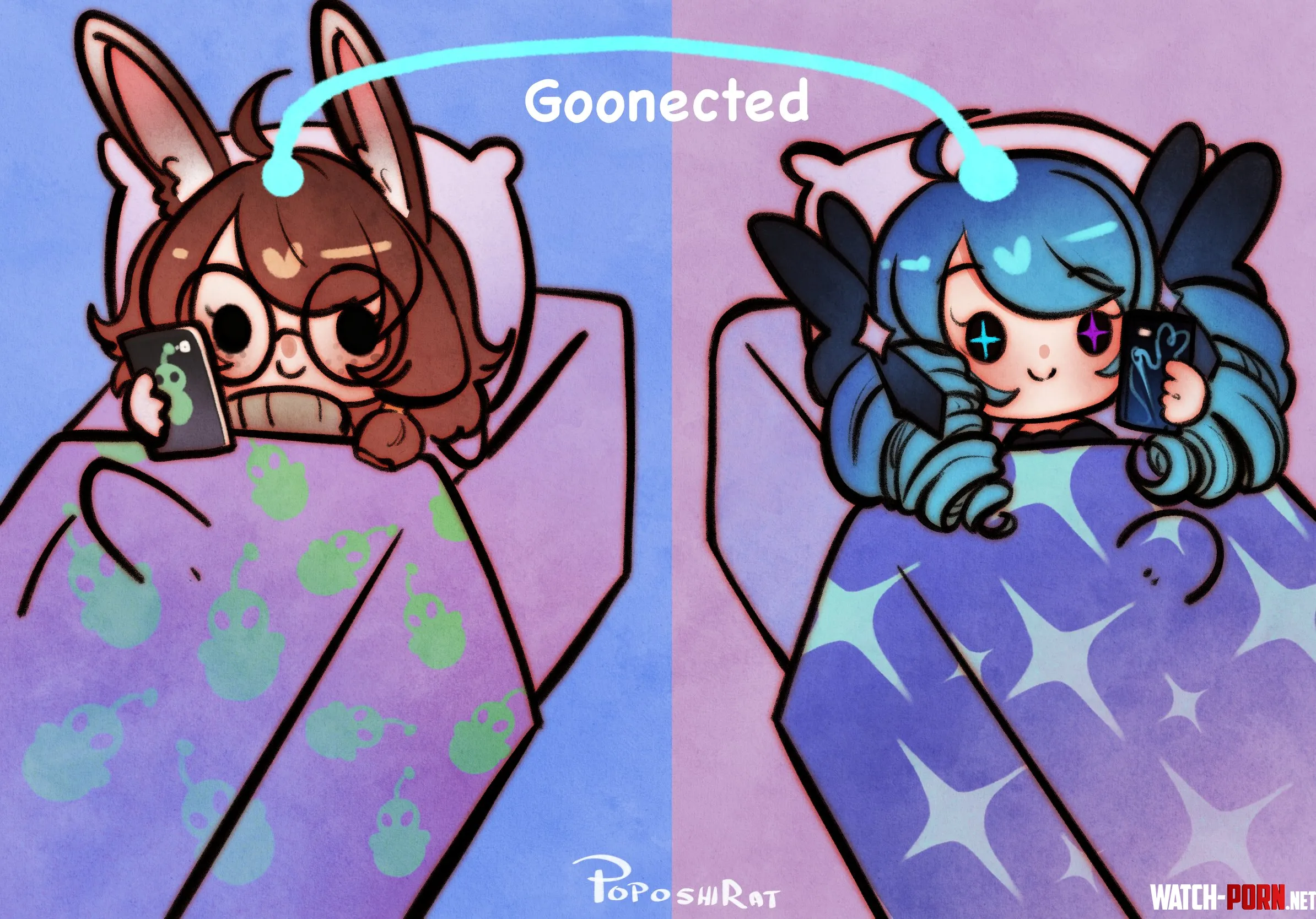 Gwen and Aurora are Goonected Poposhirat by EdgyMaruchan