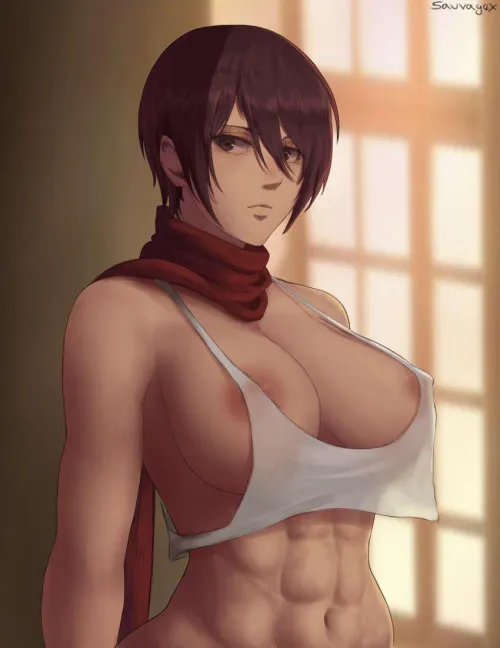 Thumbnail Witness Mikasa Oroborus by Dumelsoul in a Captivating Ecchi Setting