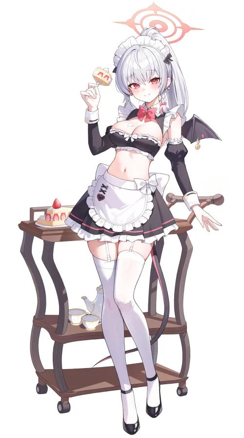 Thumbnail Haruna's Seductive Maid Outfit: Dive into the Anime Midriff World with marxsander2016