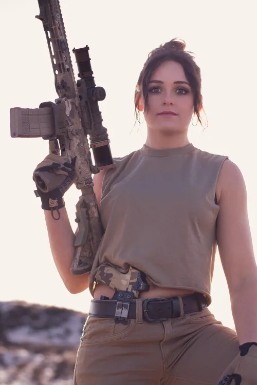 Thumbnail Desert Photo Shoot: Glamour with Guns by Gloomy-Morning3048