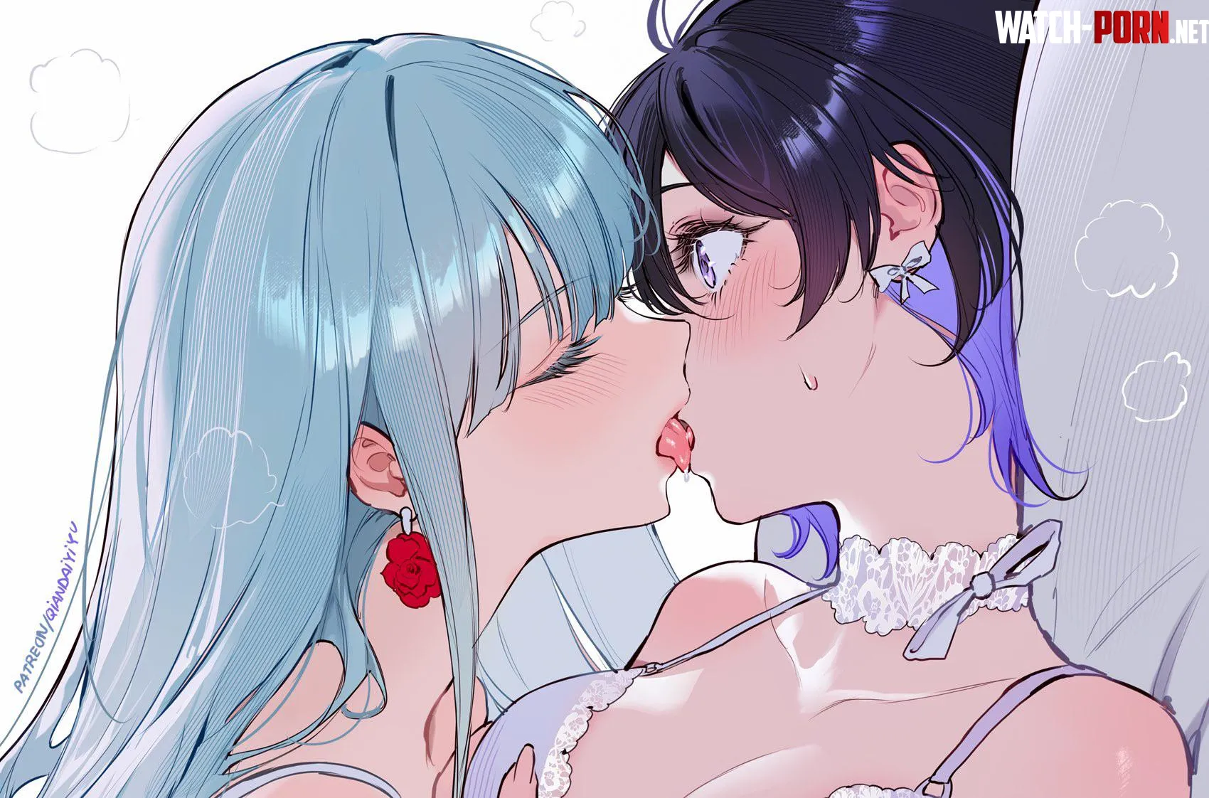 Fujin amp Jun kiss OC by Silent_Steak_9540