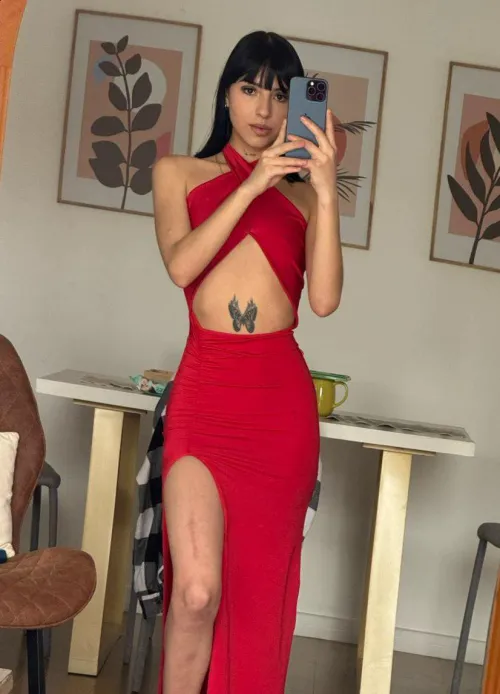 Thumbnail Ravishing in Red: palelily22's Stunning tightdresses Look