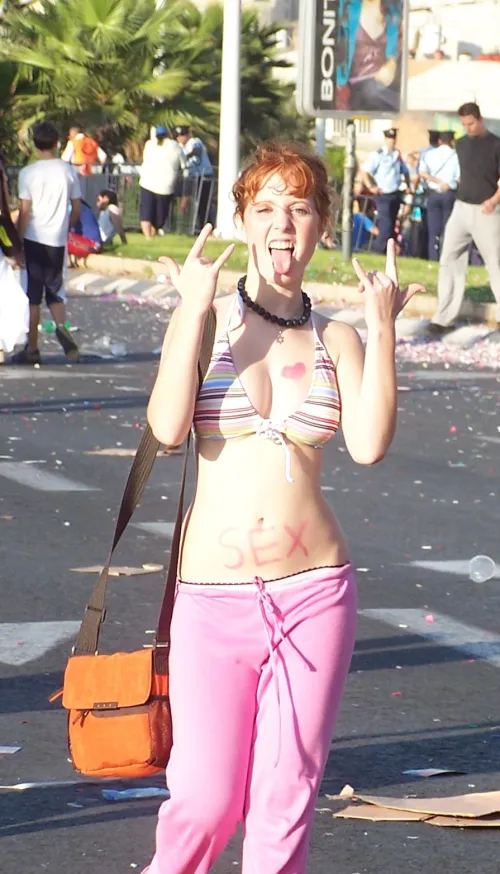 Thumbnail A Very Nice Ginger Girl at the Love Parade by carucci - A Ginger Category Highlight