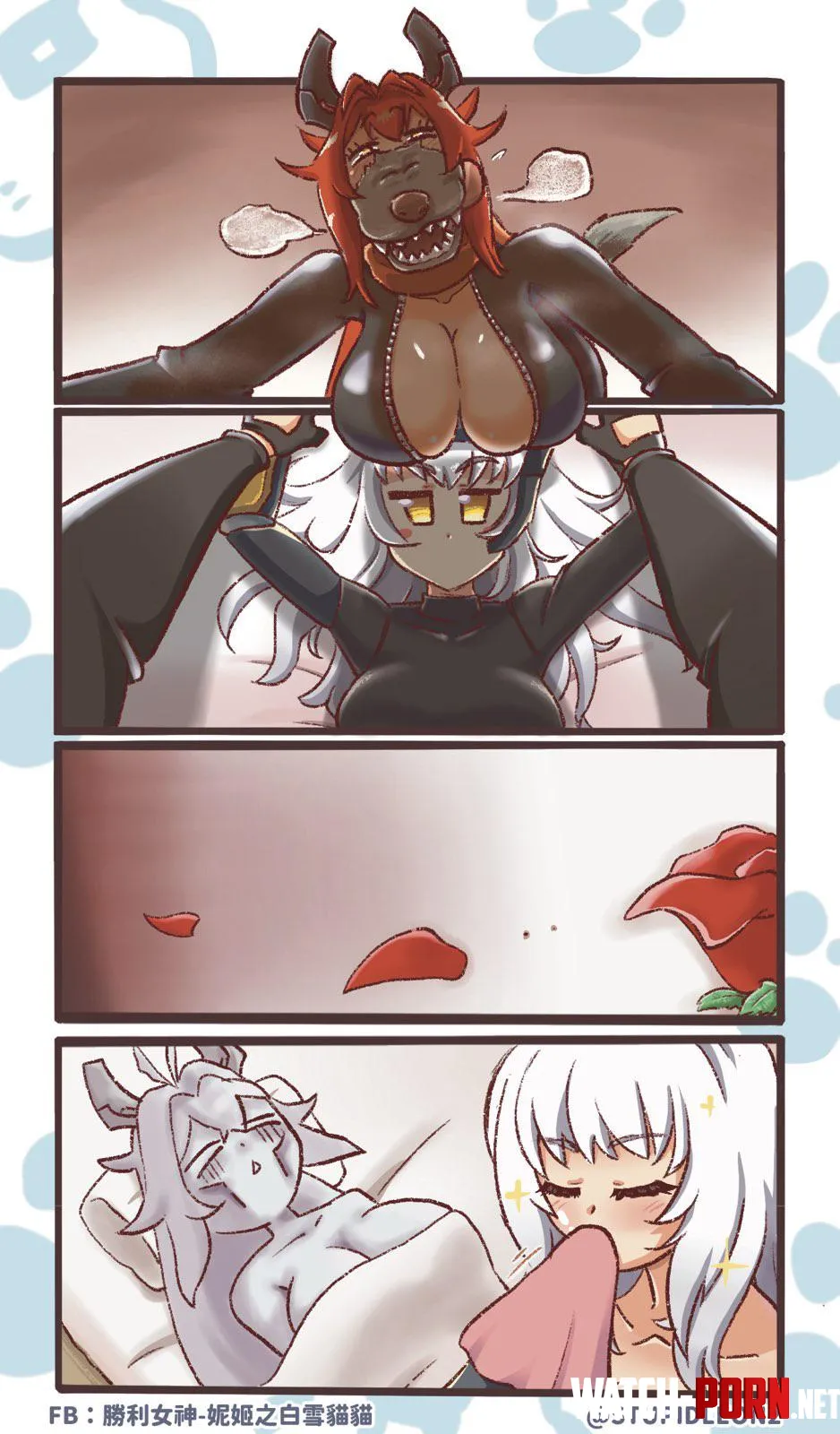 Snow White tames Red Hood StupidLeon2 Nikke by MillionHypotheses
