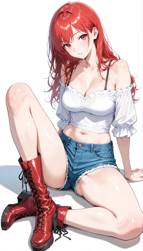 Thumbnail Casual Redhead Styling Tips by CheetahSperm18 in the Anime Midriff Category