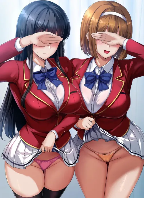 Thumbnail Classroom Showcase: Suzune & Kikyo in Elite Fashion | pantsu