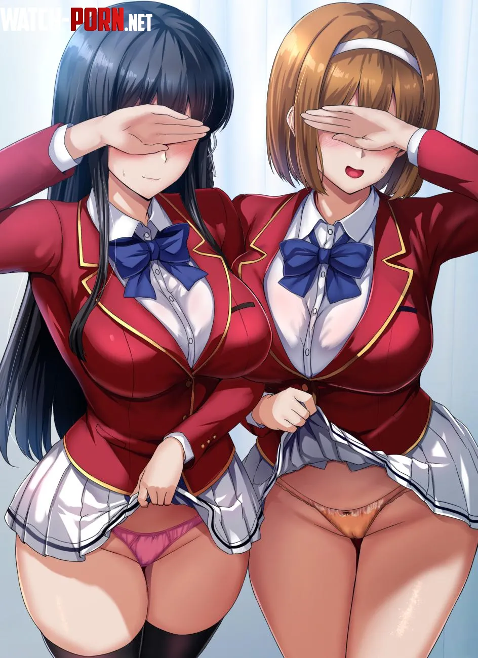Suzune Horikita And Kikyo Kushida Showing Off Classroom Of The Elite by Csxc