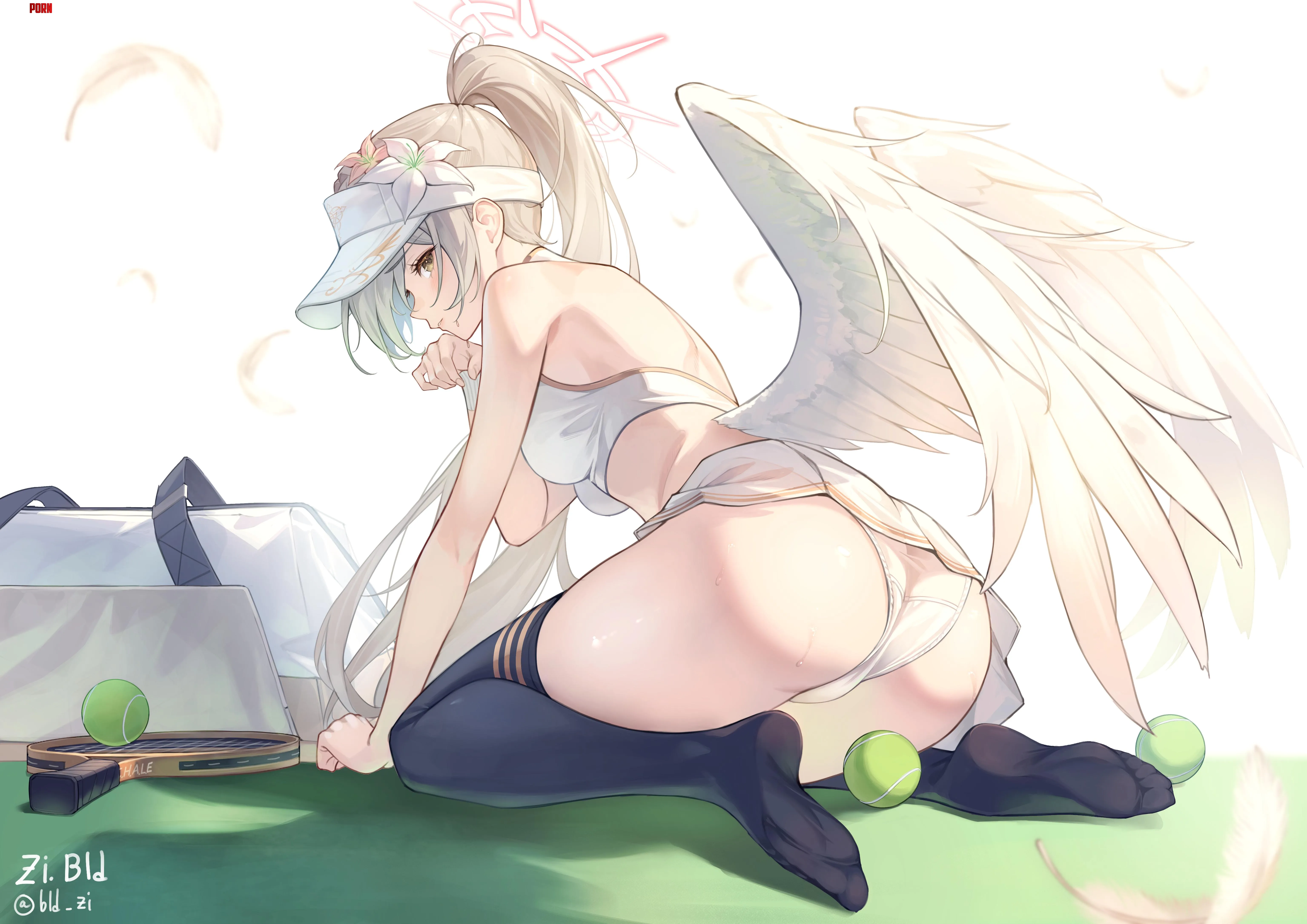 Tennis Nagisa bldzi Blue Archive by llamanatee