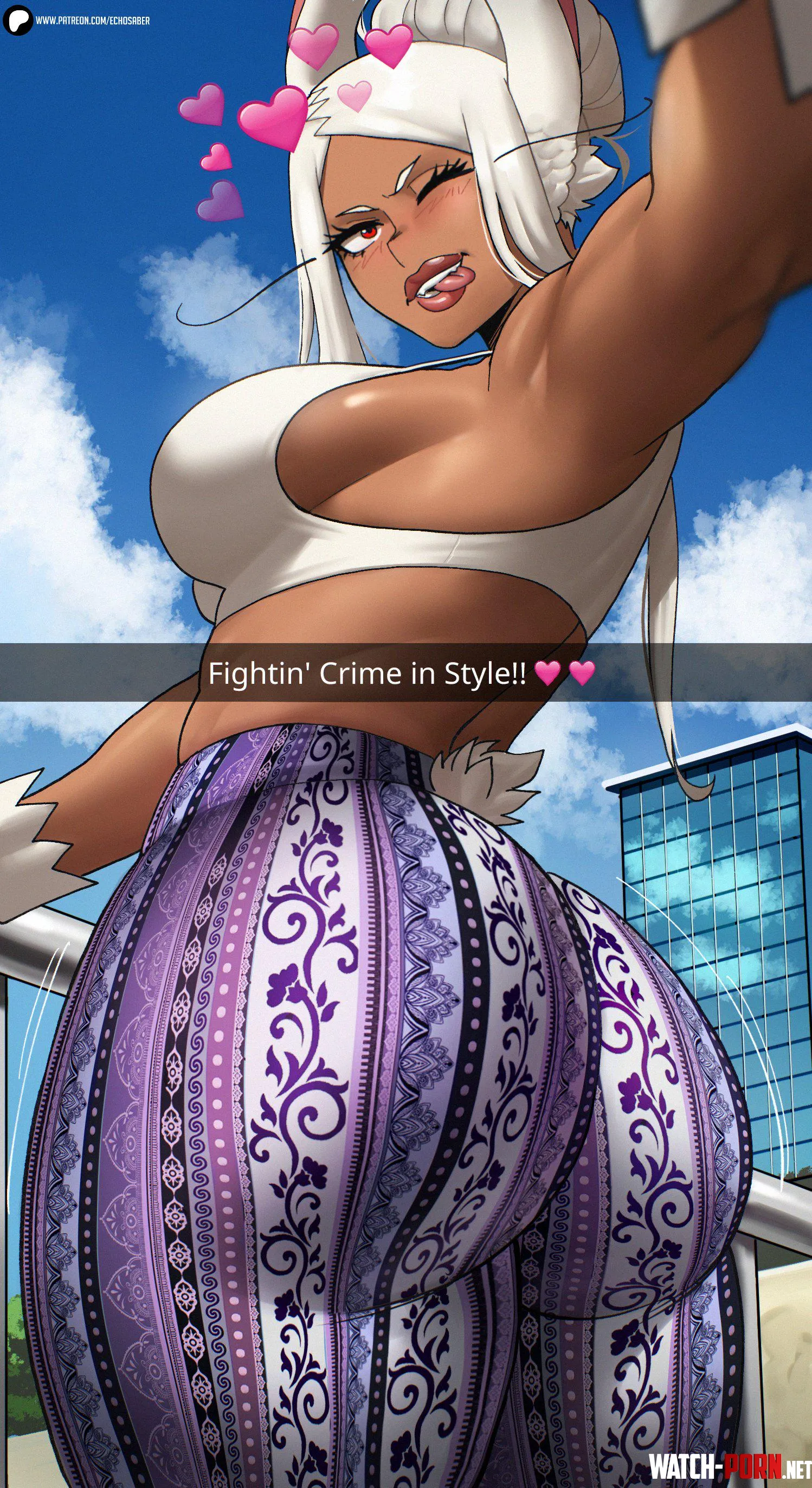 Miruko fighting crime in style EchoSaber by EroMestre