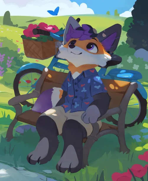 Thumbnail EloDoArt's Relaxing Invitation: 'Join Me' by ScrambleFox | furry