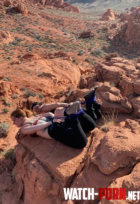 Outdoor Bondage  Fayth on Fire in the Valley of Fire by Terrible_Badger_2165