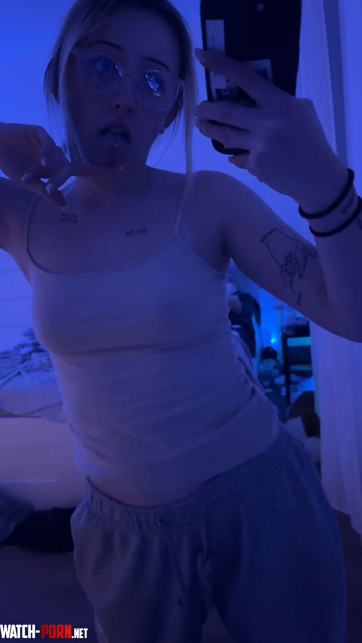 My piercings lurking through my top haha by louisaa_sec