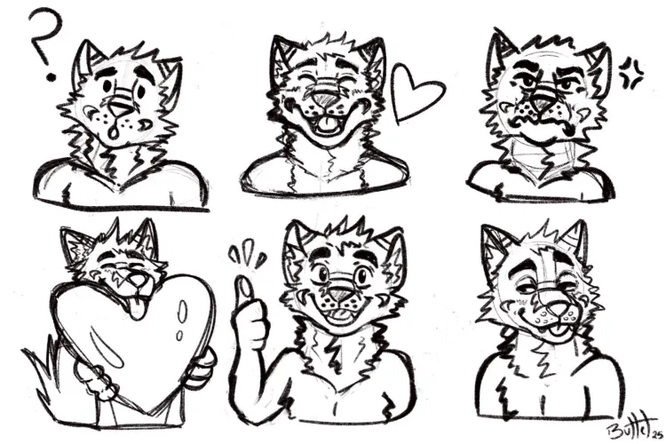Thumbnail BulletDraws Creates Stickers of Themselves: A Furry Artistry Showcase