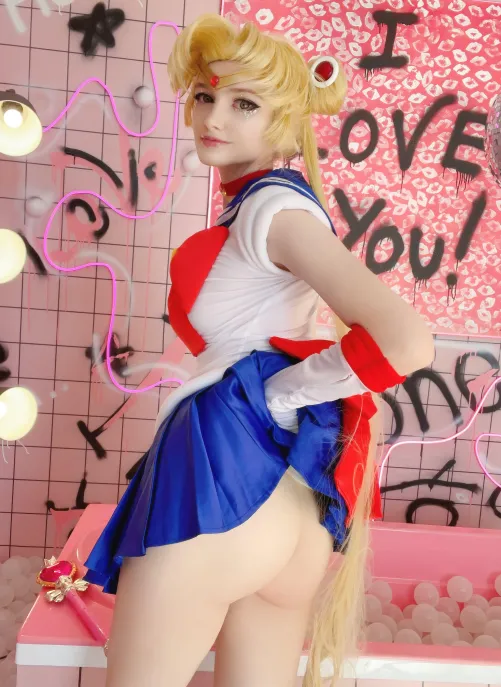 Thumbnail Foggy Transforms into Sailor Moon in a CosplayLewd Delight