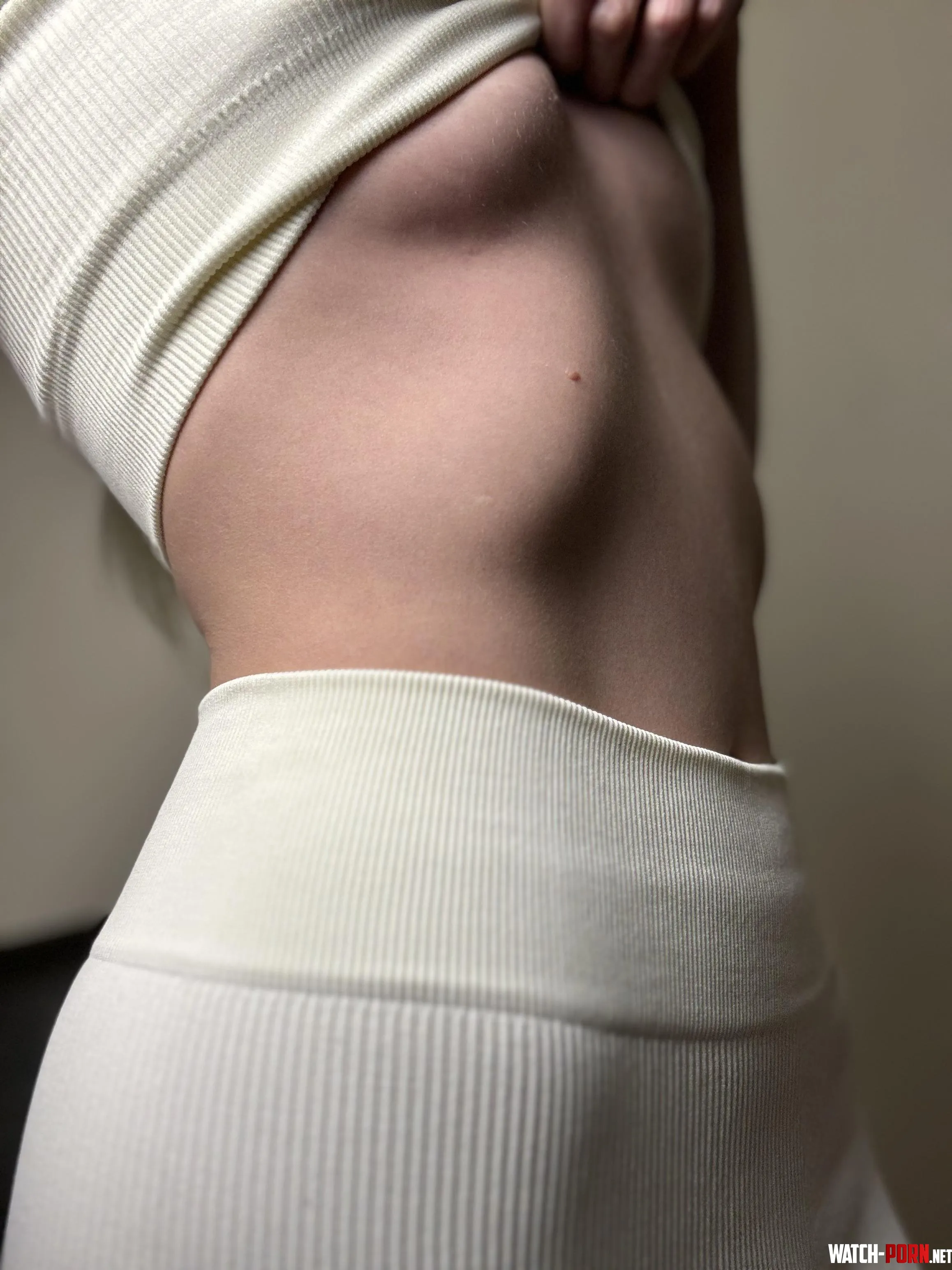 Tittie is almost slipping out by LanaPeaches__