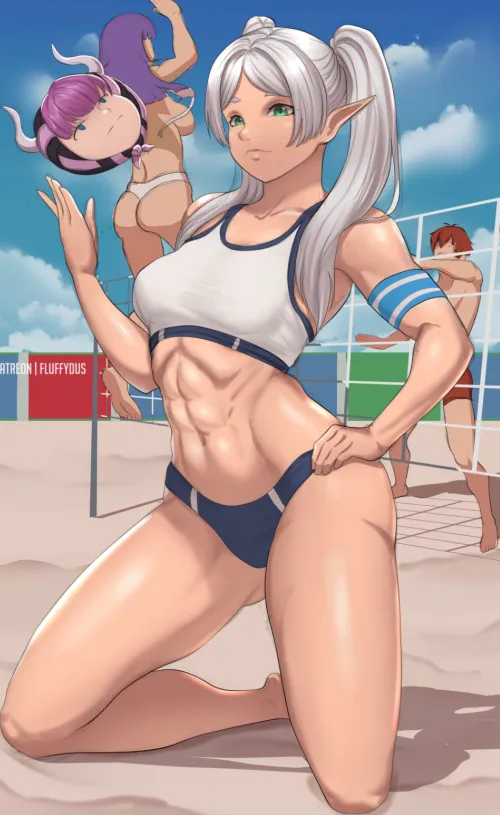 Thumbnail Volleyball Time with Frieren: A_MASSIVE_PERVERT's MonsterGirl Story