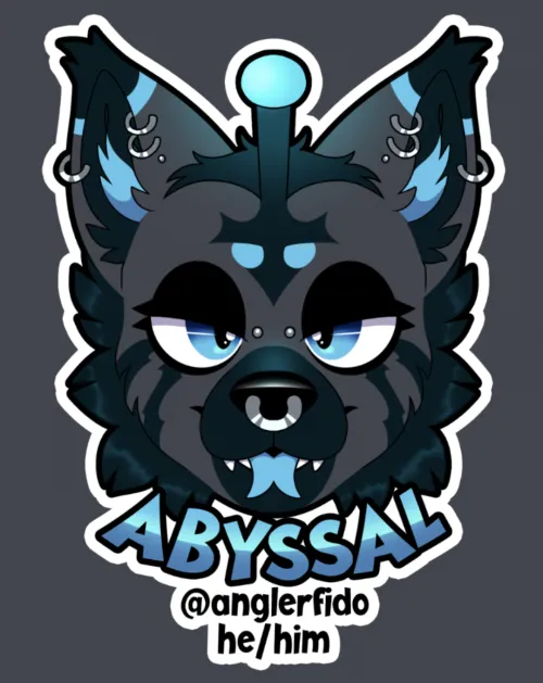 Thumbnail New Badge for Abyssal by LeahLaceCreates on Etsy in the Furry Category