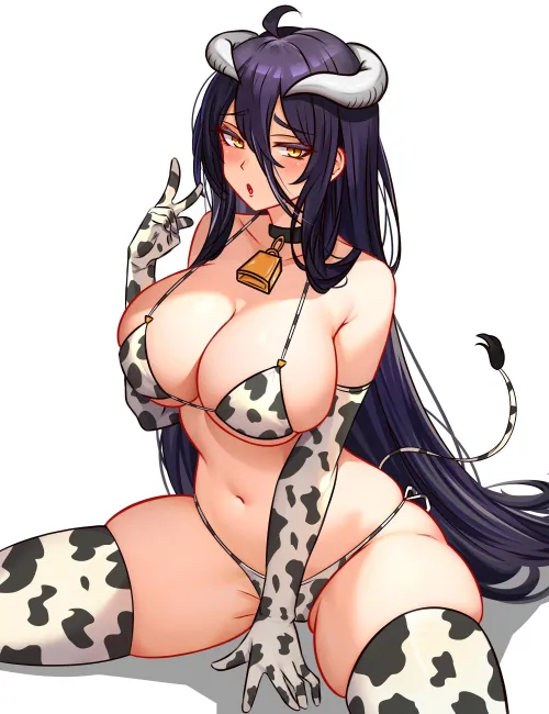 Thumbnail Albedo's Cow Bikini Seduction by ecchi_neko | swimsuithentai