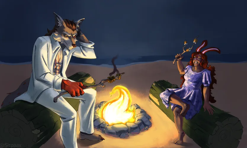 Thumbnail Miraak and Bun Having a Good Night: Discover Furry Art by Sirpaax