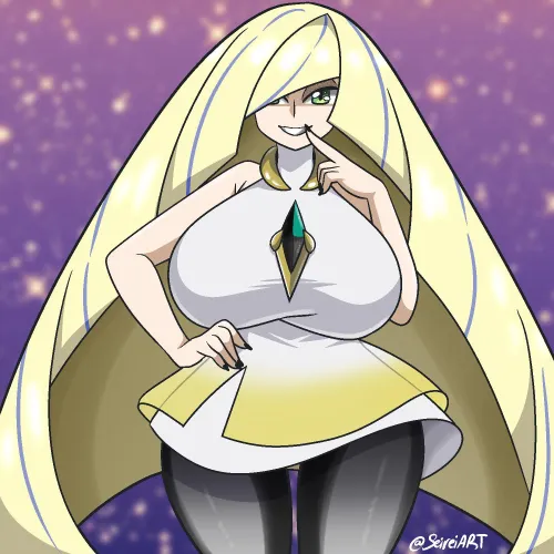 Thumbnail Lusamine's Flattered Pose: Unveiling Desire | Level-Ad5048 | AnimeMILFS