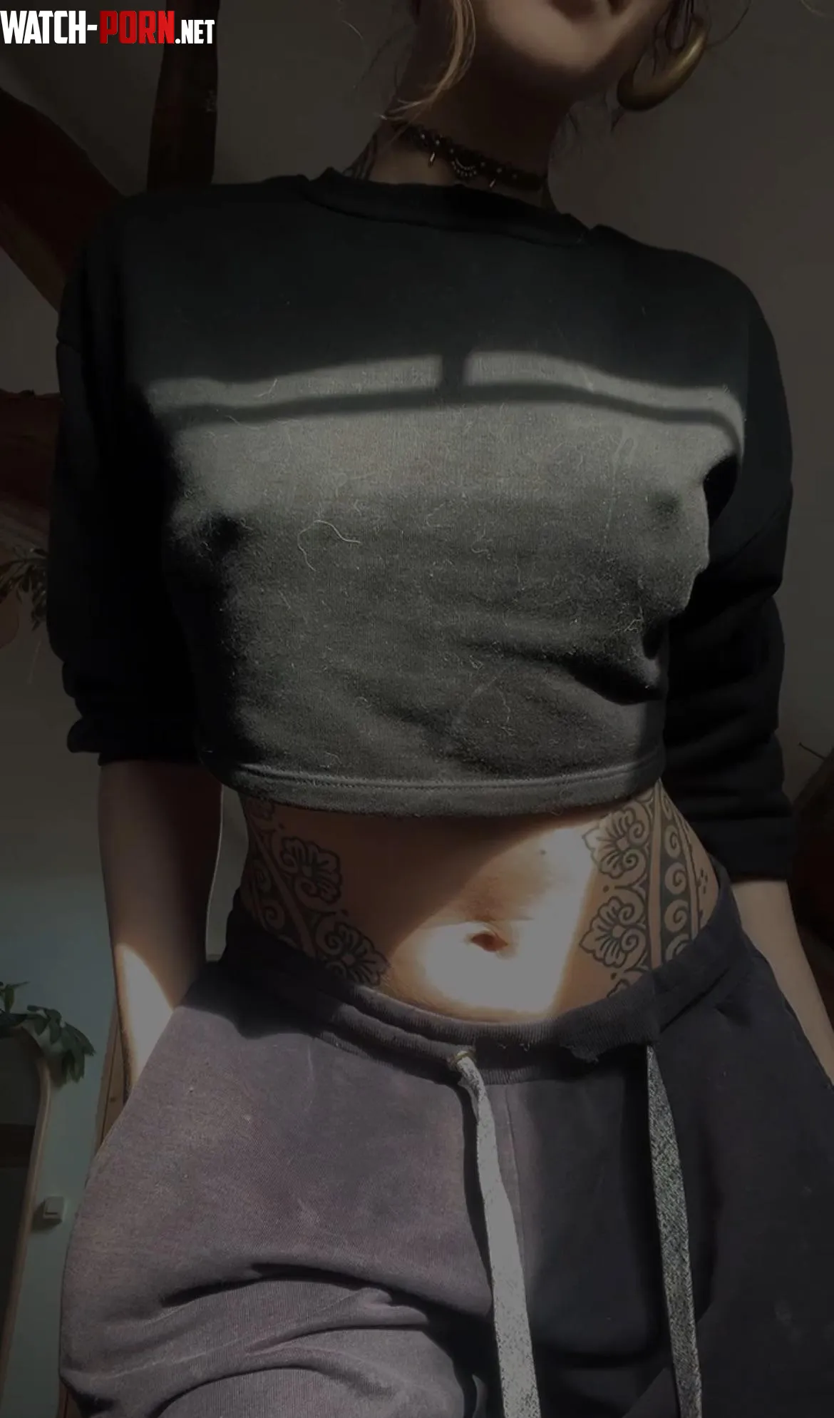 Even visible trough a hoodie by NoraFae_