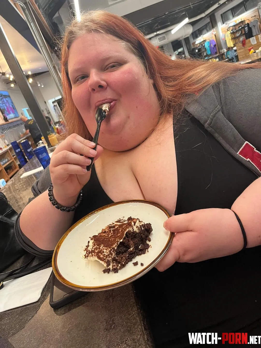 Enjoying some cake at a local place by Angelduster5211