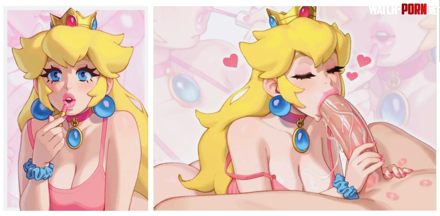 Princess Peachs luscious lips were meant to love cock by Lion_Heart__