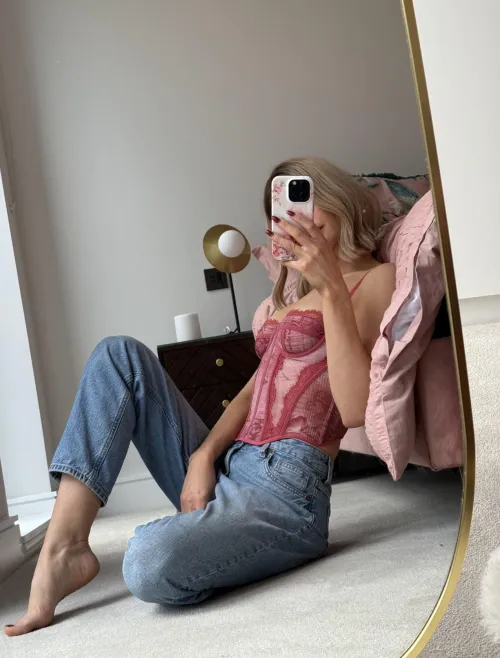 Thumbnail Dream Mommy in Mom Jeans: A Stylish Mirror Selfie by lisa-scott-32