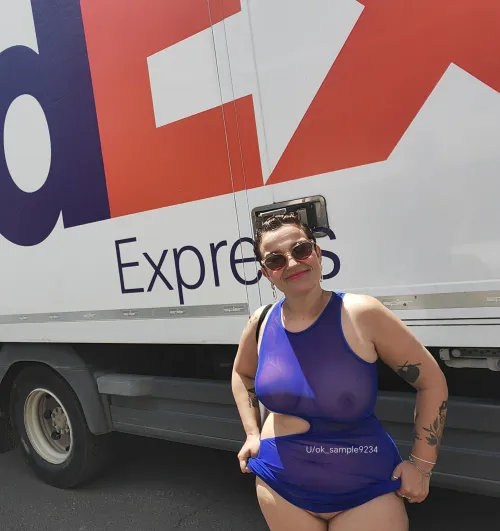Thumbnail 5ft UK Cougar Stuns in Seethru Attire