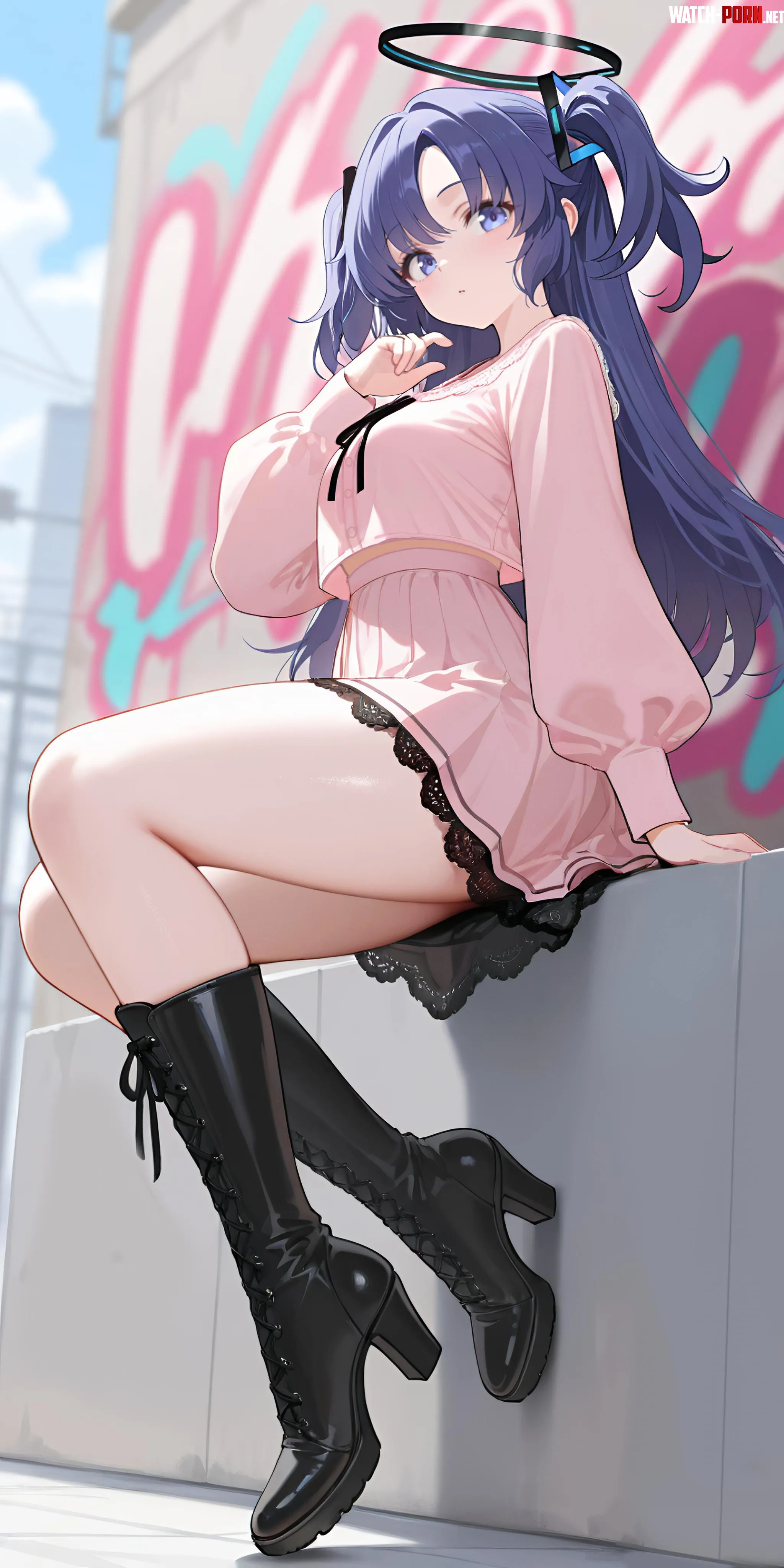 Jirai Kei Yuuka Blue Archive by CheetahSperm18