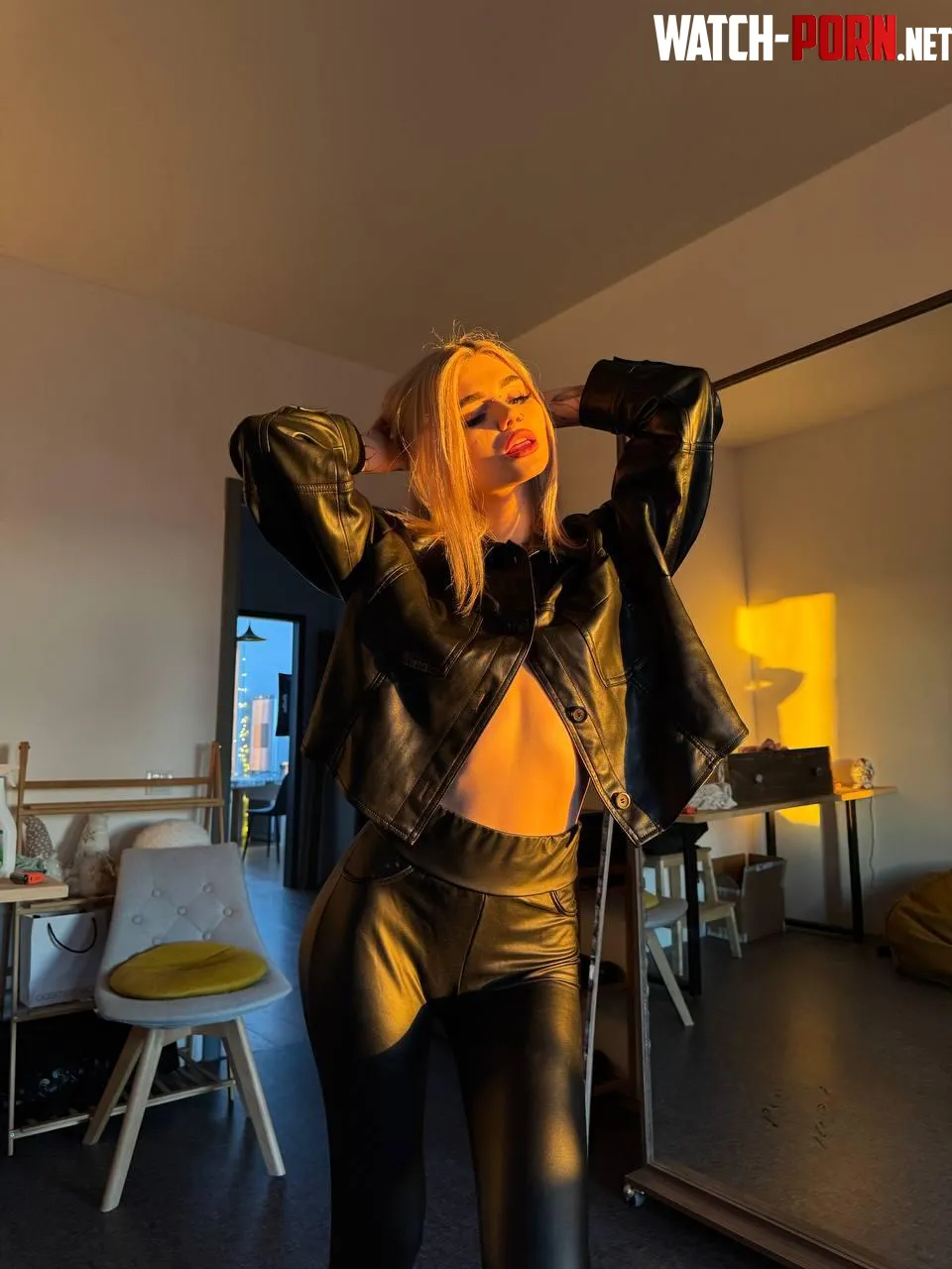 How do you like my leather outfit by xjadiexbaddiex