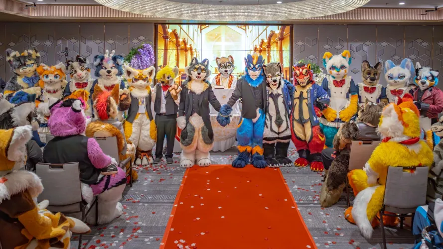 Thumbnail Married in Full Fursuit by teryxc in Furry Category