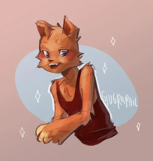Thumbnail Cat Art by GGComms: Vibrant Furry Creations