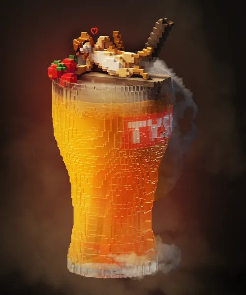 Thumbnail Indulge in Furry Beer: A Creation by Maciek_Voxel
