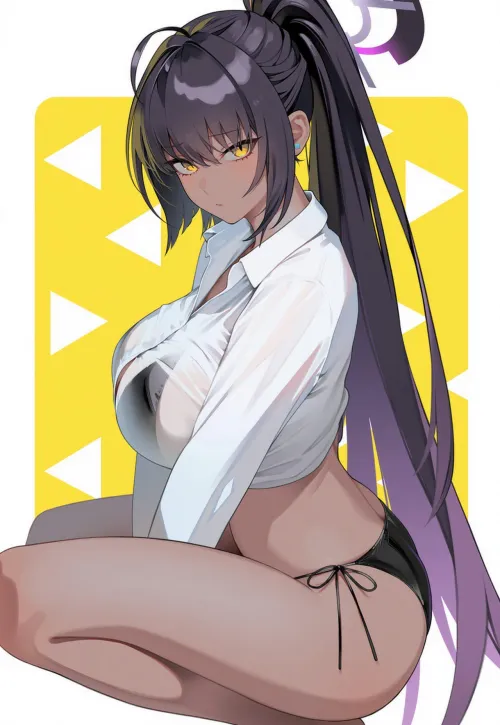 Thumbnail Karin Kakudate Blue Archive: Embracing Thighdeology by CheetahSperm18 | thighdeology