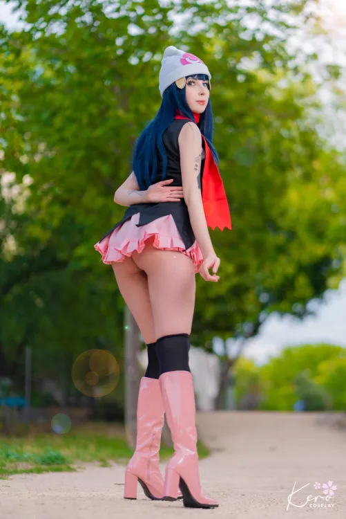 Thumbnail Dawn Pokemon Diamond TCG Cosplay by Kerocchi | Kerocchi | CosplayLewd