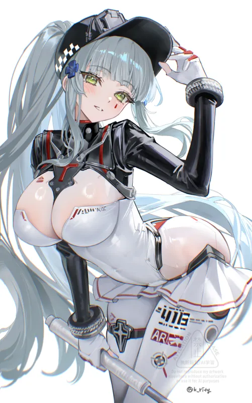 Thumbnail HK416's Seductive Bodysuit in Girls Frontline | marxsander2016