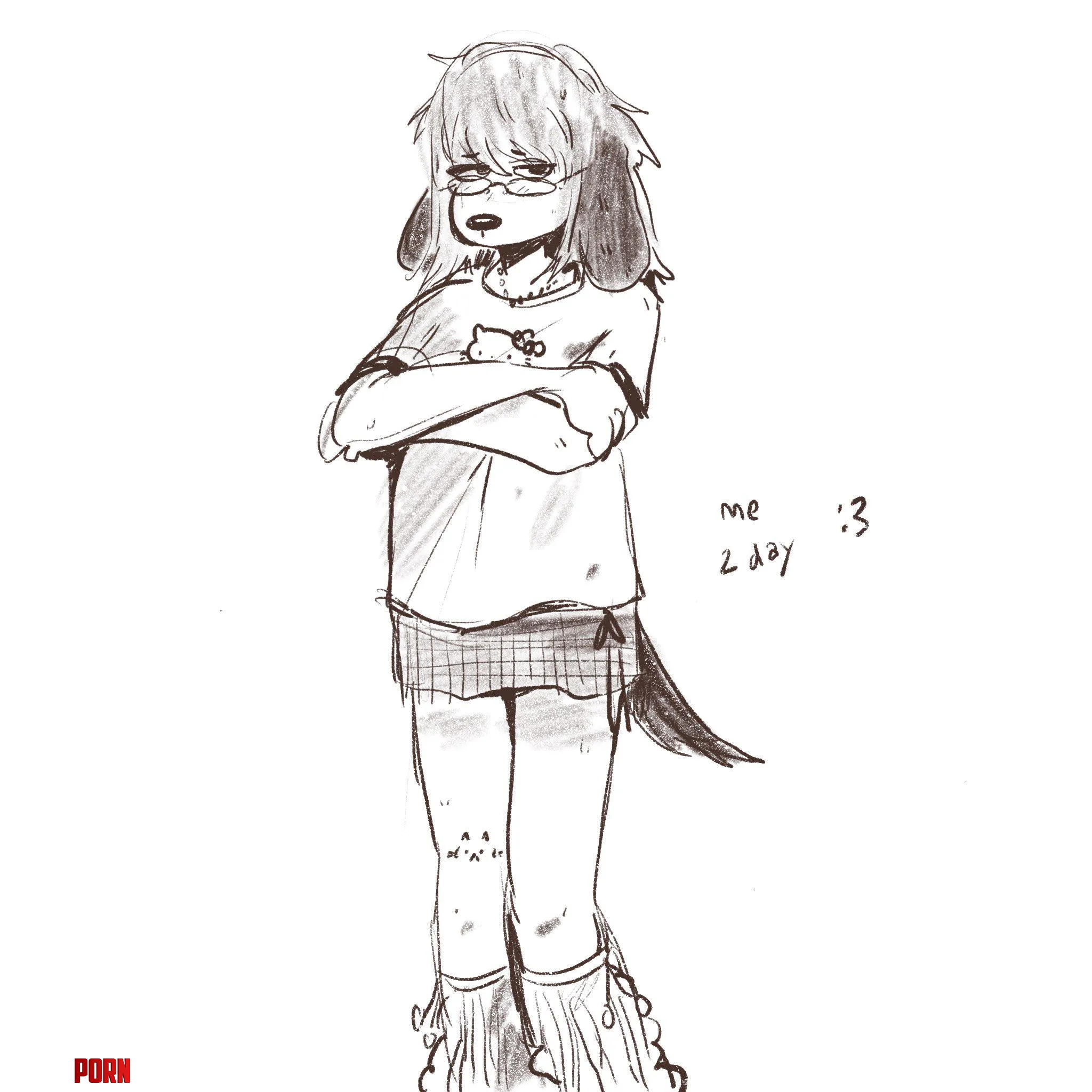 me and my fit today sketch p1geonkid on twt by p1geonkid
