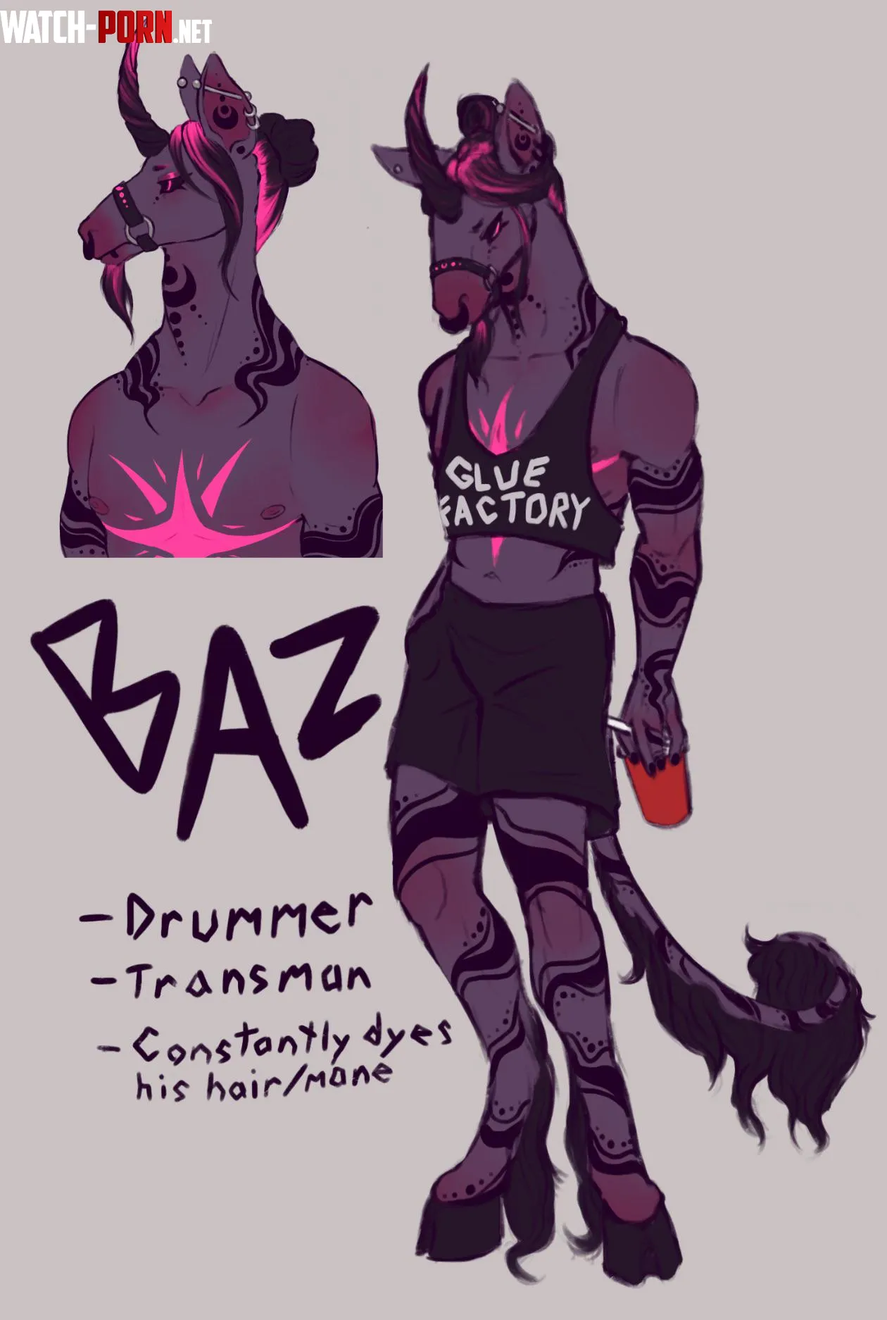 New fursona by ClownHoundCreations-