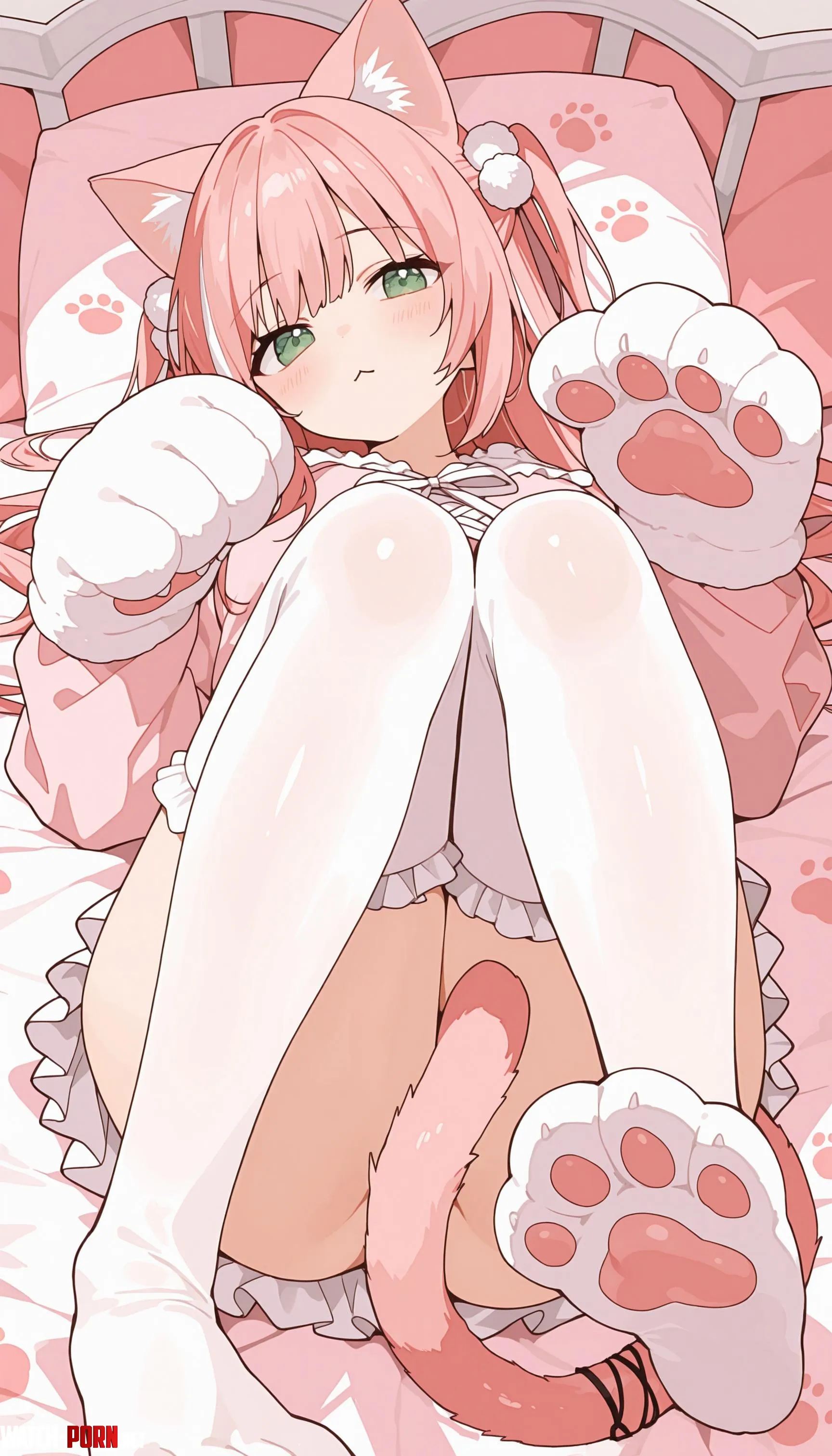 Pink fluff lazing around by furueri