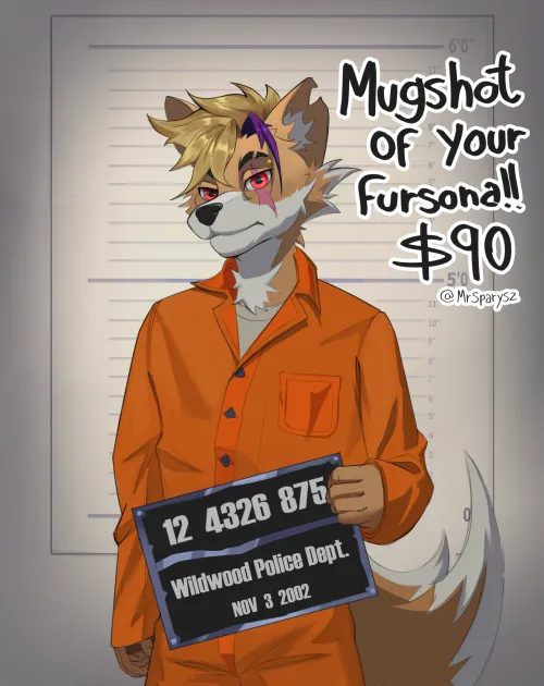 Thumbnail Mugshot Commissions Starting - Furry Art by MrSparky00 | furry