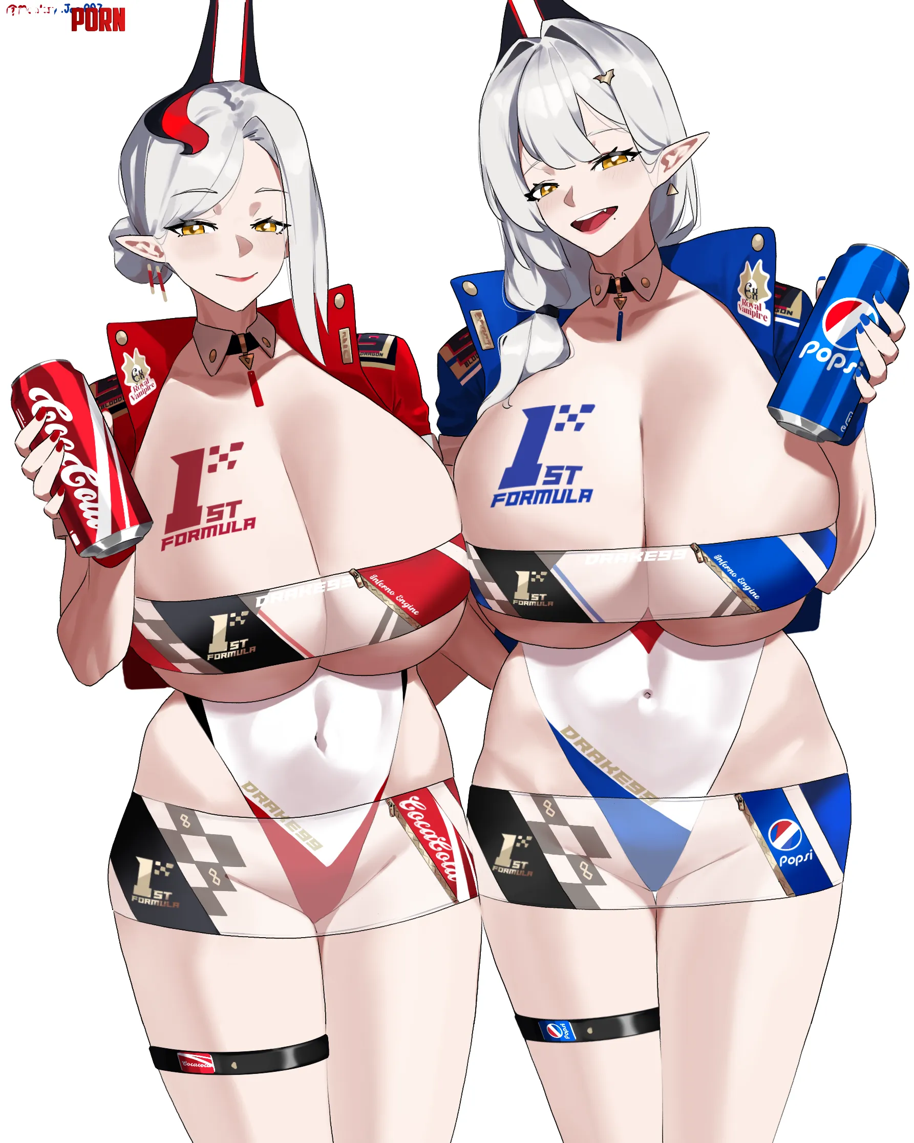 Race Queens CarmillaAltermilla asking you which drink you want Monkey Jon FateGrand Order by llamanatee