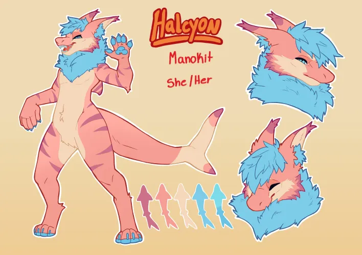 Thumbnail Reference Sheet for uper0xide by Pokichiii | furry