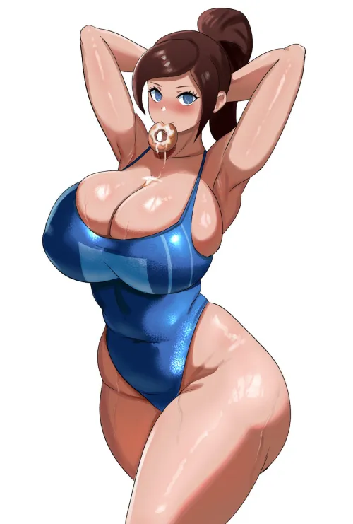 Thumbnail Indulge in Aoi Asahina's Charm with a Donut in LafterMastr's Thighdeology Series