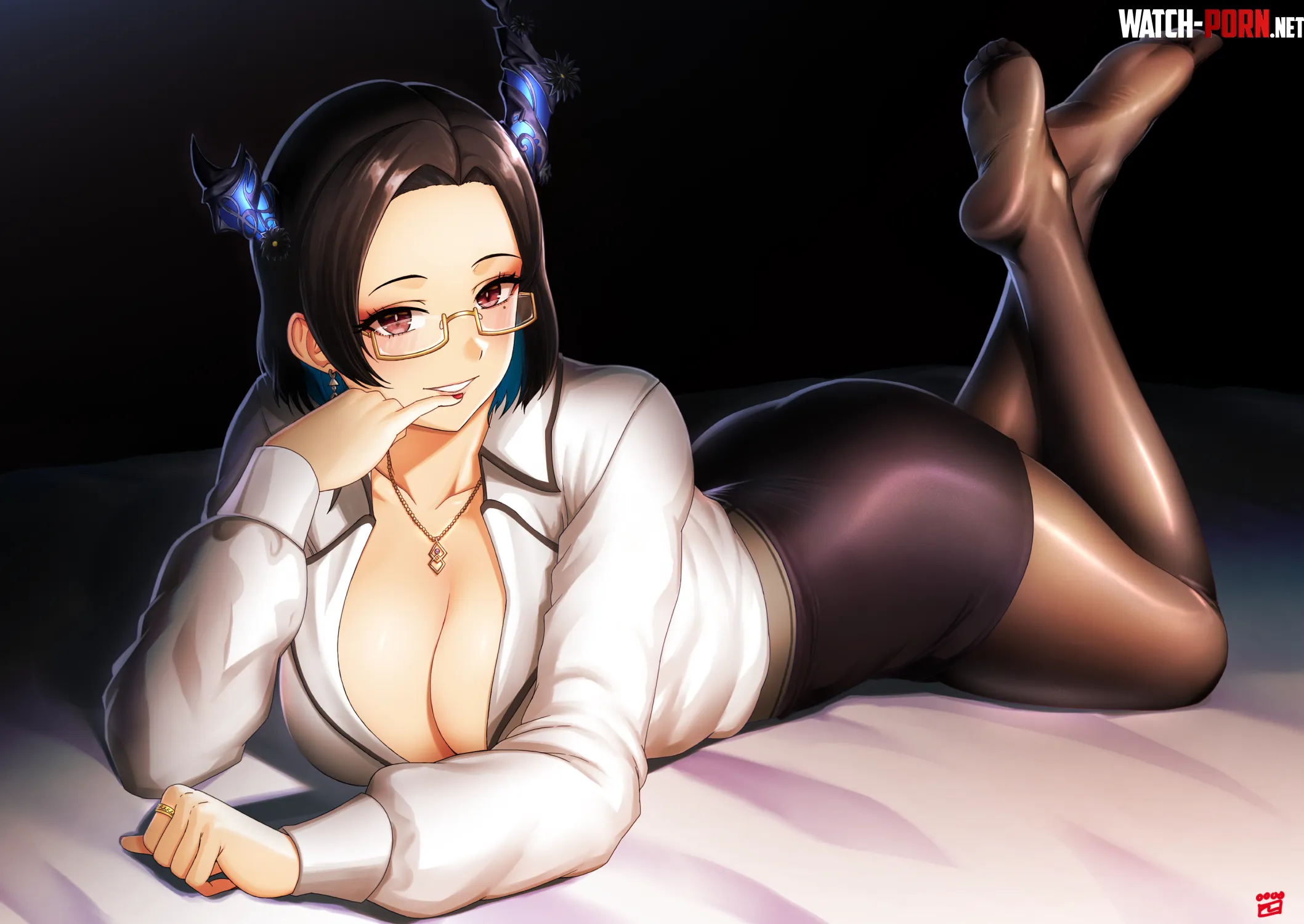 Office Lady Nerissa Hololive by pinkynoseddd