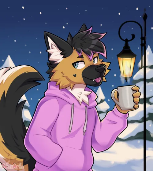 Thumbnail Shaded Winter Comm by Immediate-Fun-4208 | furry